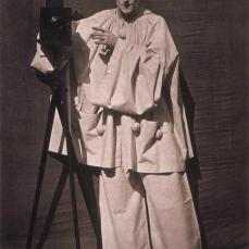 Félix Nadar; Pierrot the Photographer; 1854-55; gelatin-coated salted paper print