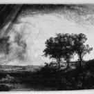Rembrandt van Rijn; Three Trees; 1643; etching with drypoint and burin; 21.3 x 27.9 cm; British Museum