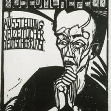 Erich Heckel; First Exhibition of Contemporary German Art; 1920; woodcut; 63.6 x 45.2 cm