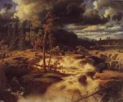 MArcus Larson, Waterfall in Smaland 1856