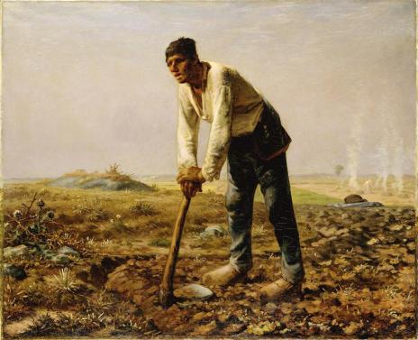 Jean-François Millet; Man with a Hoe; 1860-2; oil on canvas; The J. Paul Getty Museum at the Getty Center