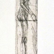 Alberto Giacometti; Nude in Profile; 1955; etching; 30.8 x 5.6 cm; Fine Arts Museum of San Francisco
