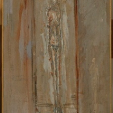 Alberto Giacometti; Standing Figure in Box; 1948; oil on canvas; 26.7 x 15.9 cm; Yale University Art Gallery, Modern and Contemporary Art