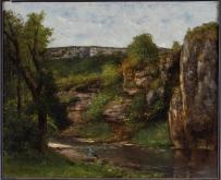 Jean Gustave Courbet; Landscape with Fisherman; 1872; oil on canvas