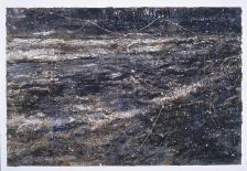 Anselm Kiefer; Journey to the End of the Night (Voyage au bout de la nuit); 2004; oil, acrylic, and emulsion on canvas with metal strips; 190.5 x 283 cm