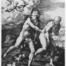 Lucas van Leyden; The Expulsion from Paradise; 1529; engraving; 164 x 115 mm
