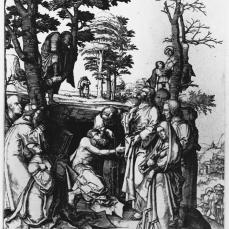 Lucas van Leyden; The Raising of Lazarus; 1508; engraving