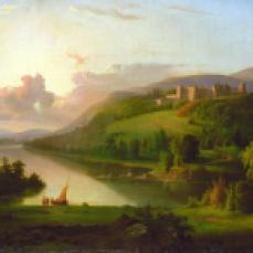 Robert S. Duncanson, Scotch Highlands, ca. 1848-1852, oil on canvas, 27 1/4 x 42 1/4 in. (69.2 x 107.3 cm.)