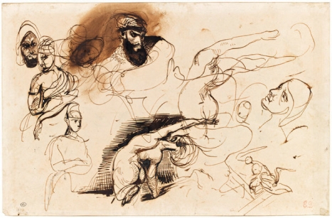 Delacroix's study for "The Death of Sardanapalus