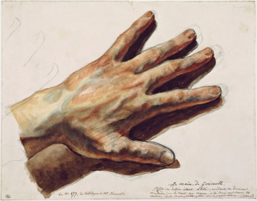 Géricault's drawing, which he made on his deathbed, of his own left hand copy 2